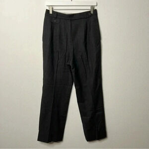 Lands End Women's Dress Pants Charcoal Gray Straight Leg Trousers 6